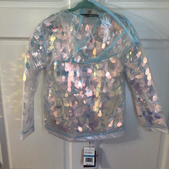 Andy & Evan Neiman Marcus Blue Sequin Rain Coat 3T @mariacople1 - Picture 4 of 9